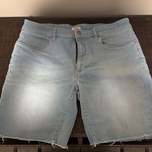 Light Blue Denim Jean Shorts - Casual Men's Cut